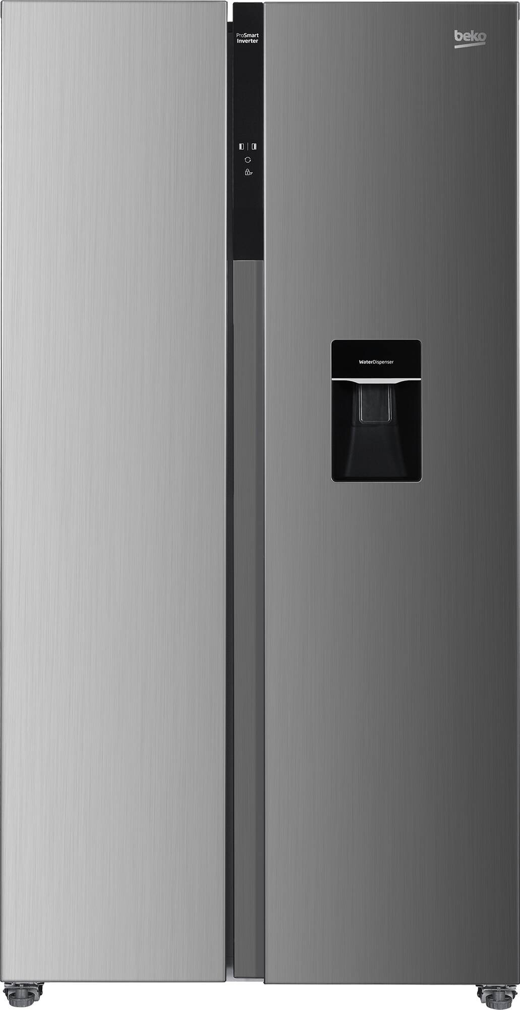 Beko Side-by-Side GNO5322WDXPN EEK: E Spektrum: A bis G Kühlen: 344 Gefrieren: 185 39dB Edelstahl B/H/T: ca. 90x177x66 cm