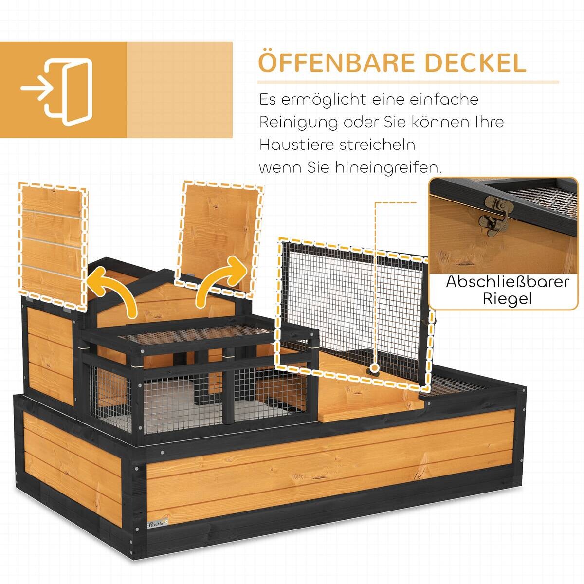 PawHut Schildkrötenhaus gelb Metall B/H/L: ca. 65x60x112 cm