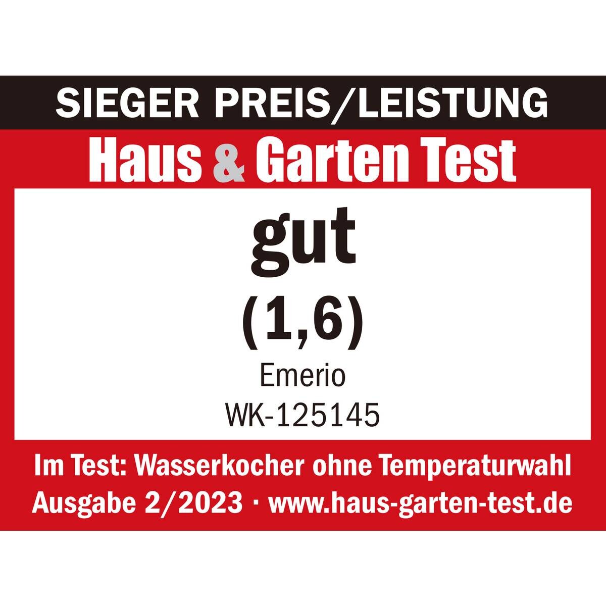 Emerio Glas-Wasserkocher WK-125145 transparent Glas B/H/T: ca. 15,6x24,8x21,9 cm ca. 1,2 l