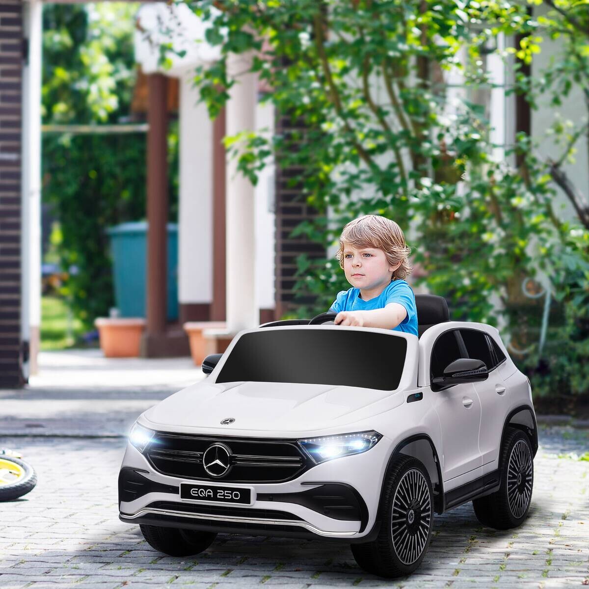 HOMCOM Kinderauto weiß B/H/L: ca. 69x111,5x52,5 cm