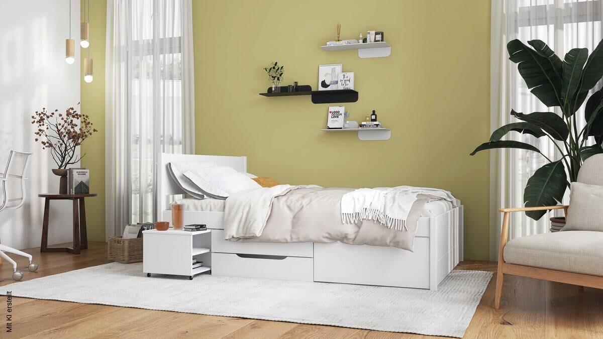 Funktionsbett Efetivo weiß