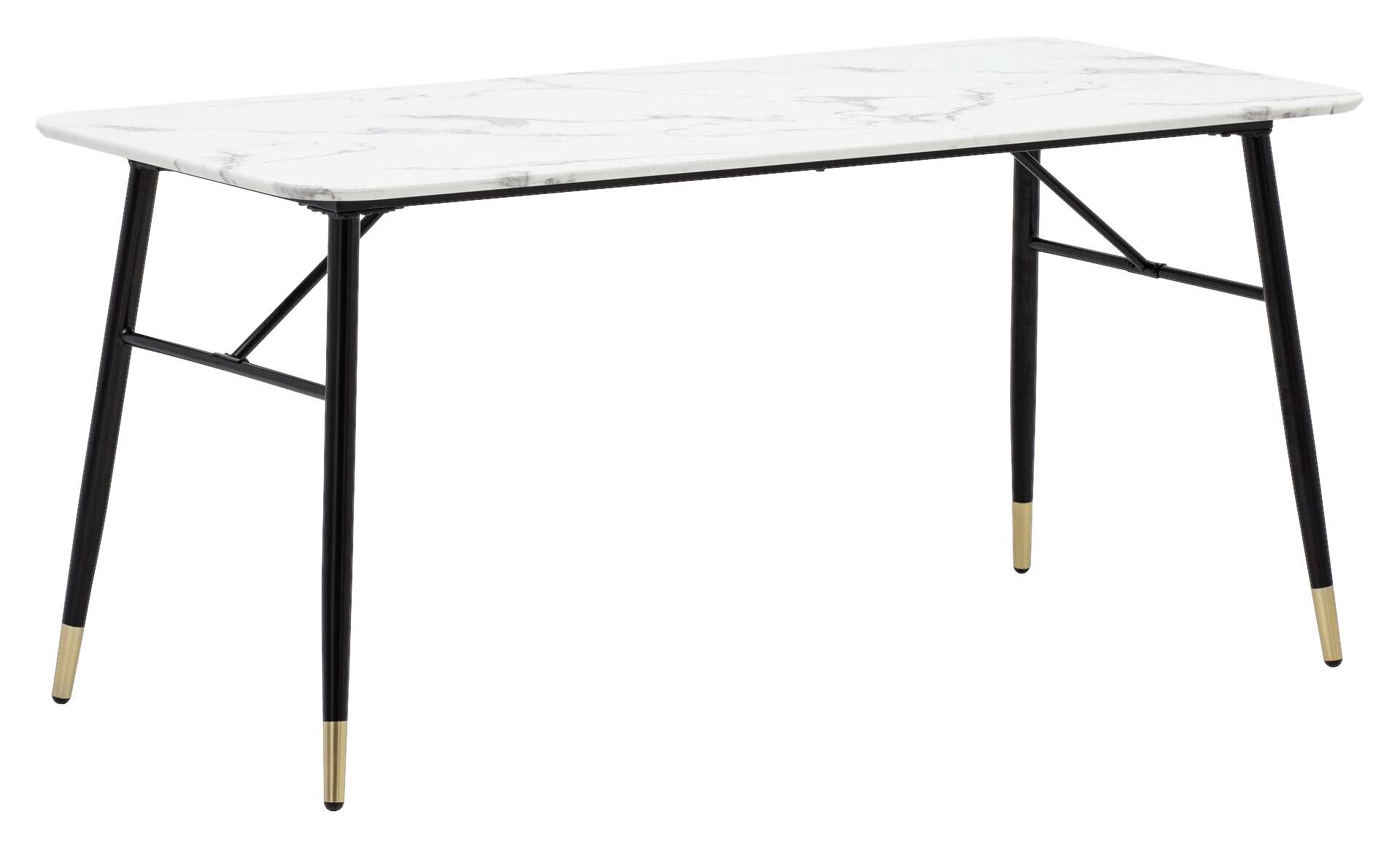 Esstisch weiß Marmoroptik Optik B/H/T: ca. 140x76x80 cm