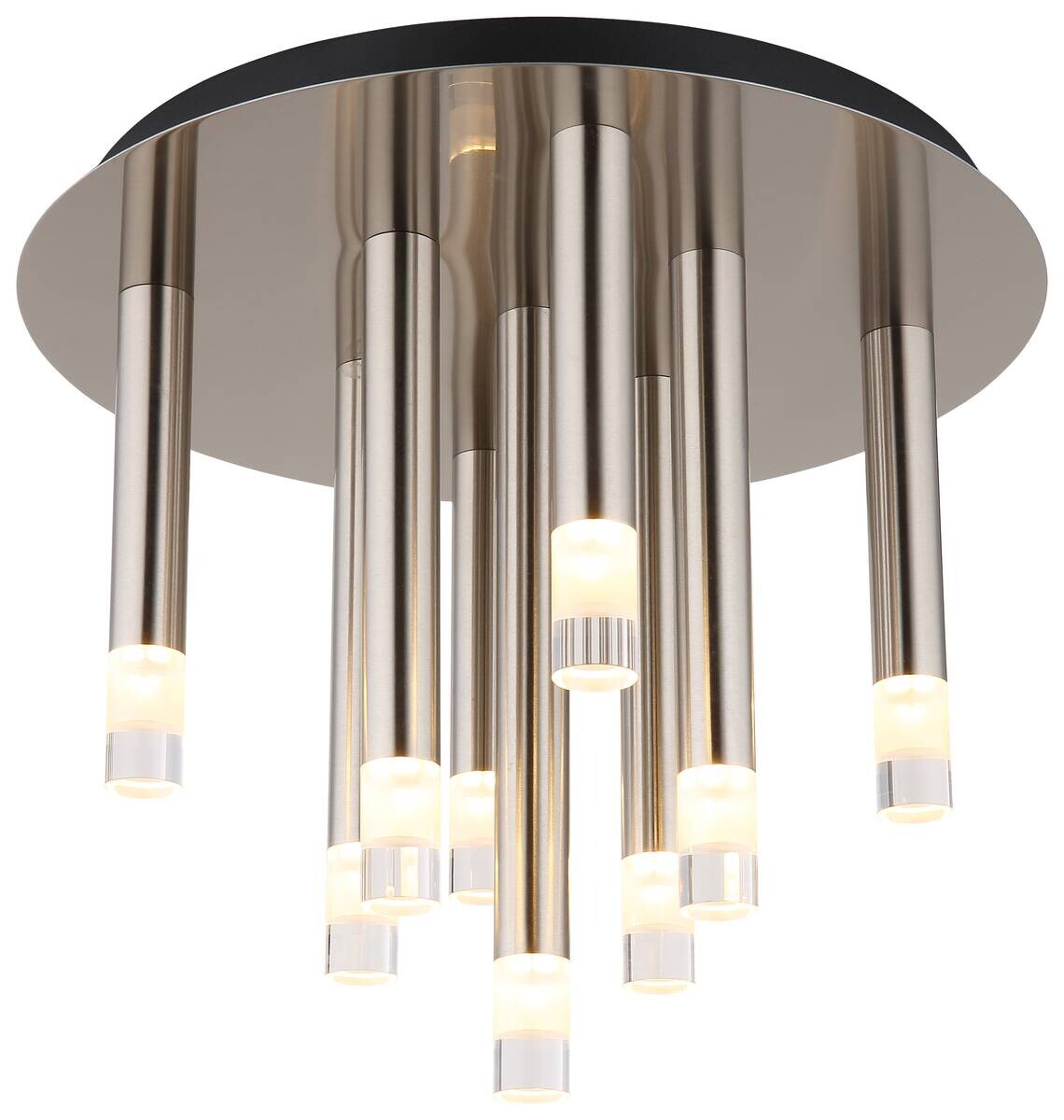GLOBO LED-Deckenleuchte nickel matt Metall H/D: ca. 29,6x34 cm 9 Brennstellen