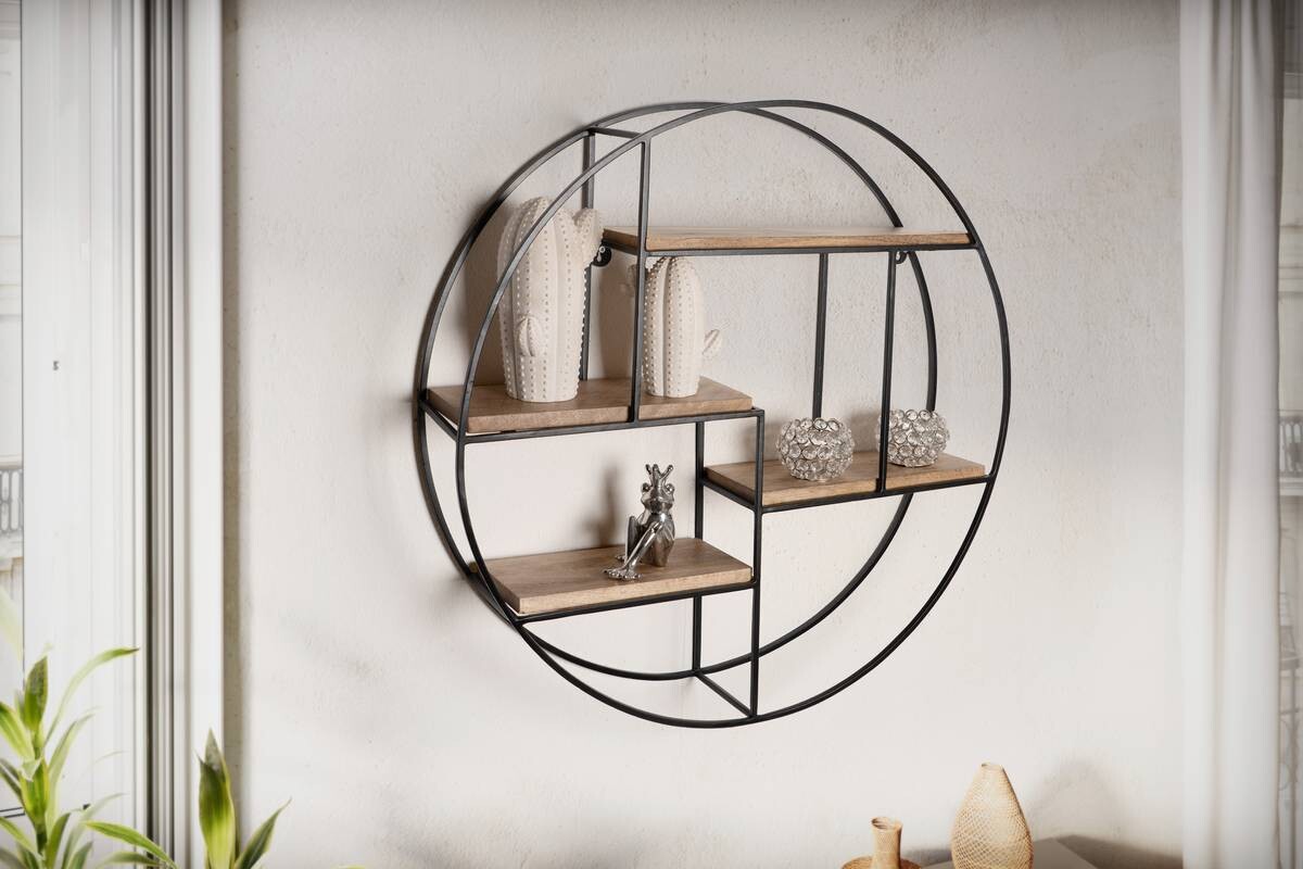 Wandregal schwarz B/H/T: ca. 70x70x18 cm