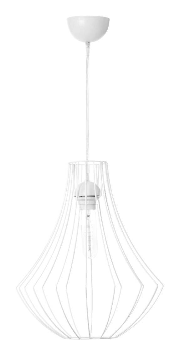Kayoom Pendelleuchte Jasmin 110 Weiß weiß Eisen B/H/L: ca. 32x40x32 cm E27 1 Brennstellen