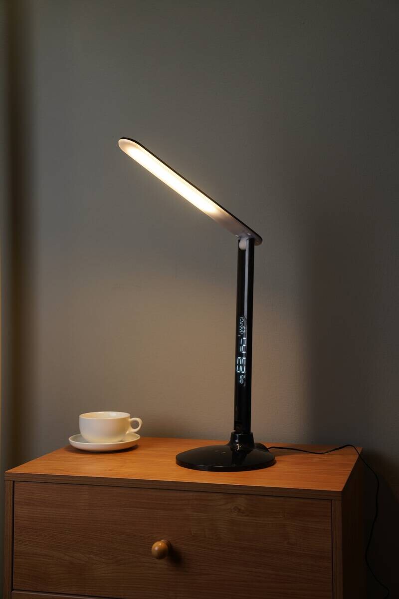 POCOline Tischleuchte Time schwarz Kunststoff H: ca. 50 cm