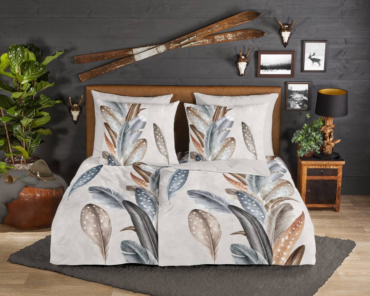 Baumwoll Bettwäsche Eina Flanell sand Baumwolle B/L: ca. 135x200 cm