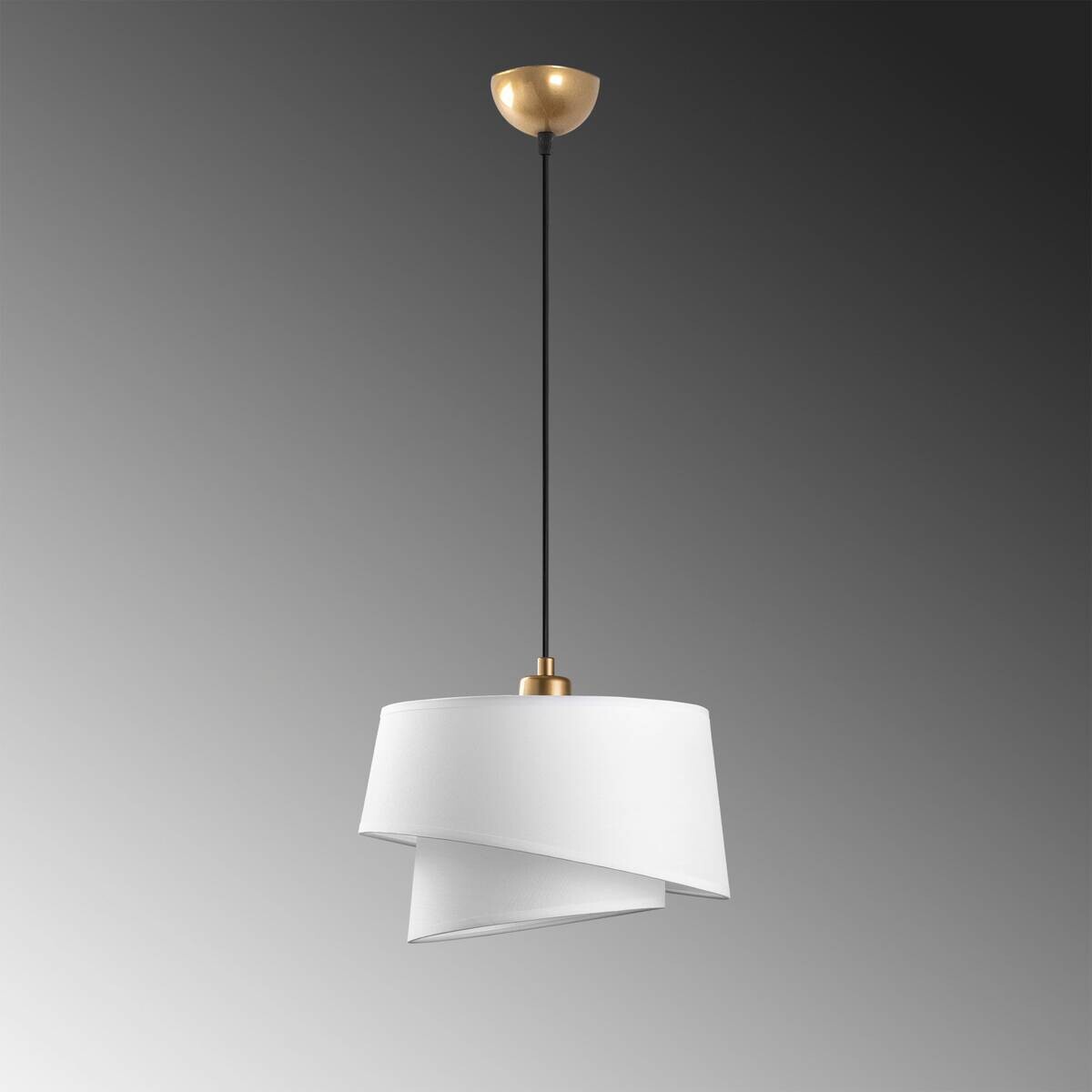 Pendelleuchte weiß Metall Stoff B/H/L/D: ca. 32x120x32x32 cm E27 1 Brennstellen