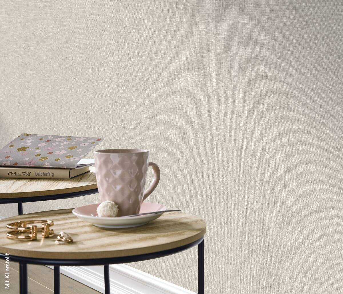 Erismann Vliestapete Textiloptik hellbeige B/L: ca. 53x1005 cm