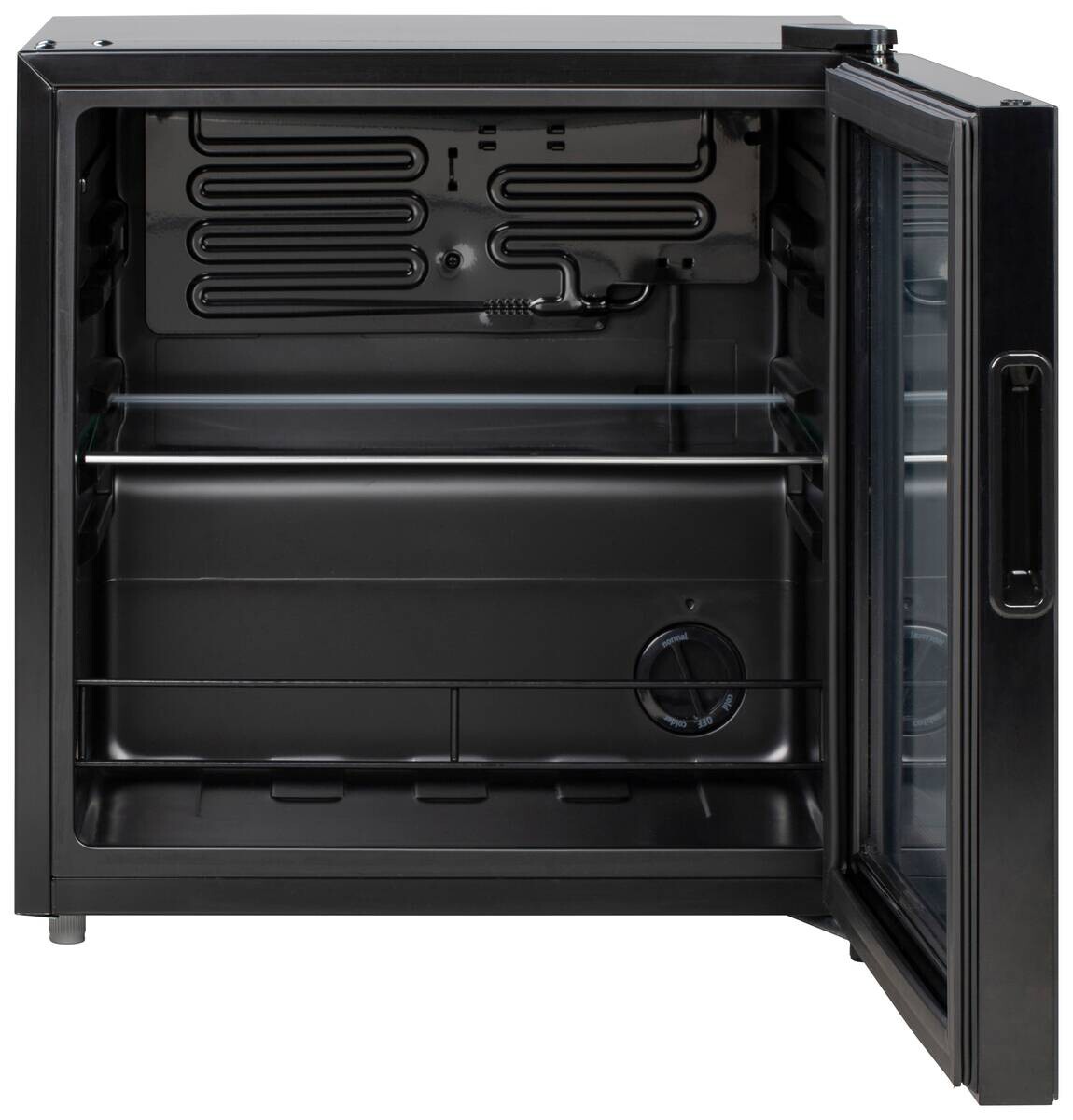 POCOline Glastürkühlschrank GTK53-44ES schwarz B/H/T: ca. 47x50x44 cm