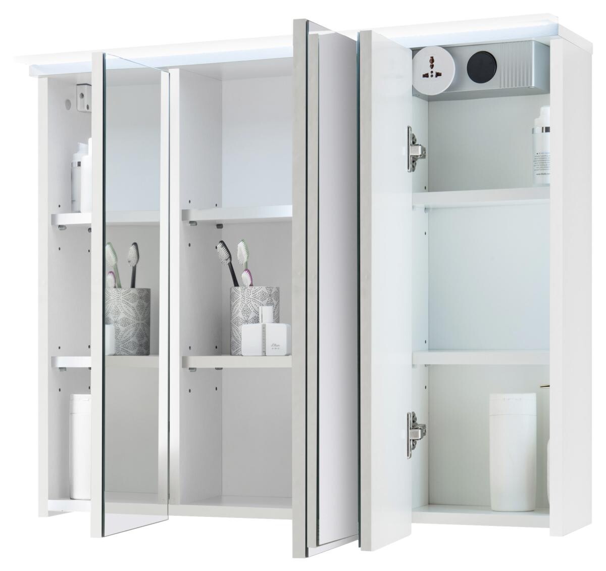 Spiegelschrank Four weiß B/H/T: ca. 80x68x23 cm