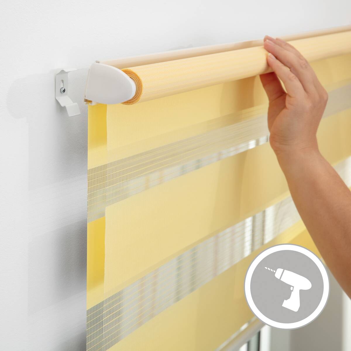 LICHTBLICK Doppelrollo Duo gelb B/L: ca. 55x150 cm