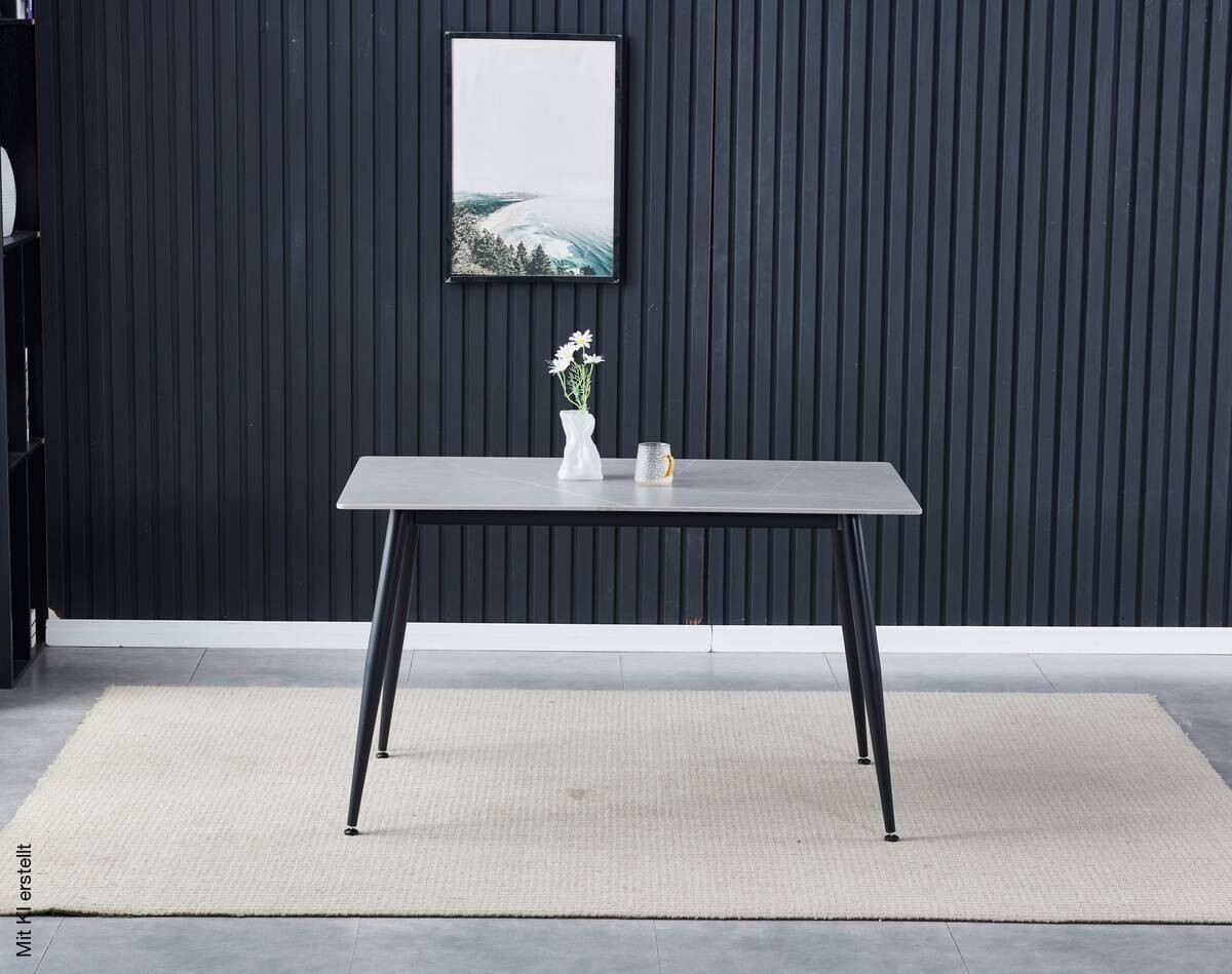 Esstisch Madrid grau B/H/T: ca. 140x75x80 cm