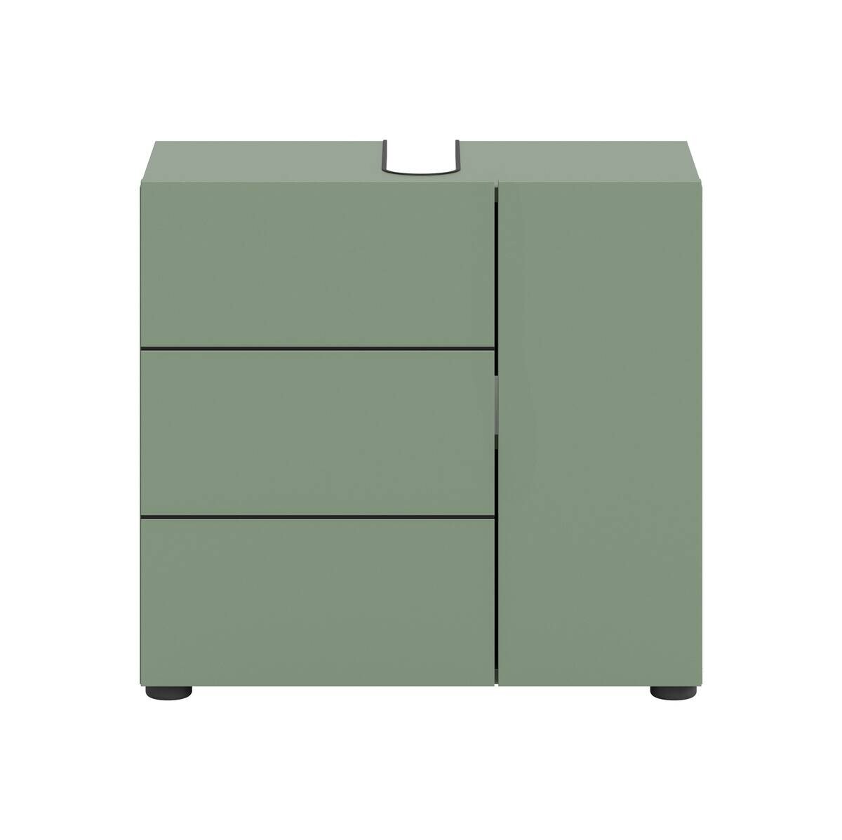 Waschbeckenunterschrank VIRA grün schwarz B/H/T: ca. 60x57x34 cm