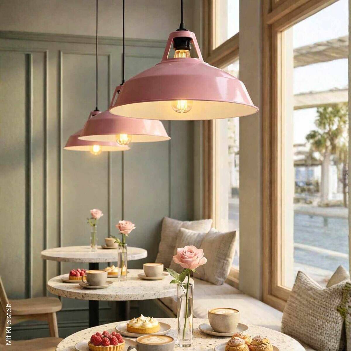 Opviq Pendelleuchte rosa B/H/T: ca. 31x100x31 cm E27 1 Brennstellen