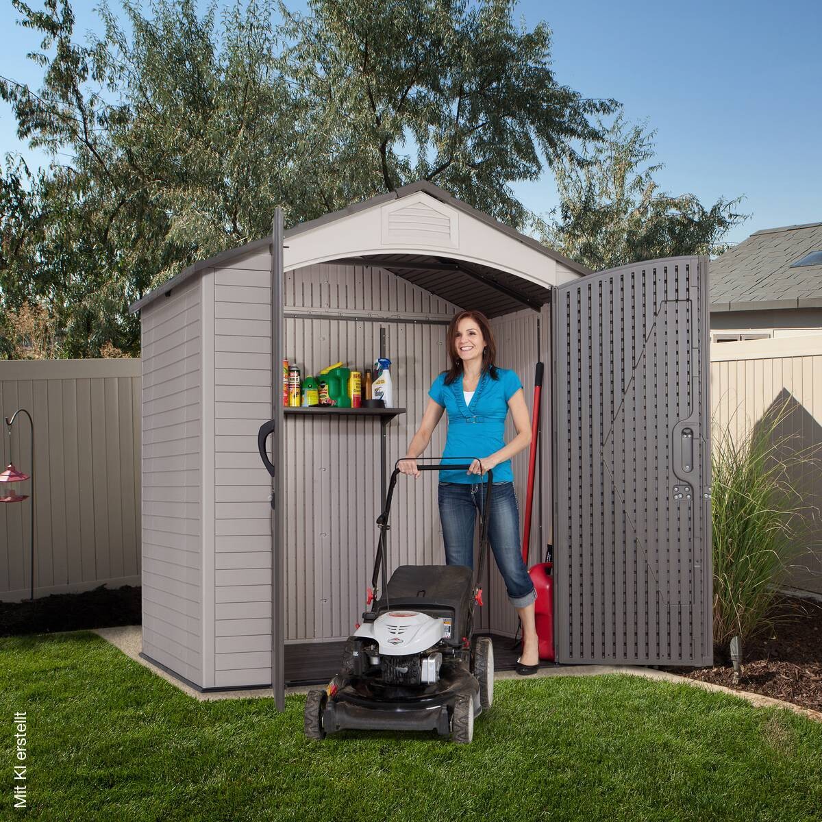 Lifetime Gartenhaus Starlet Lichtgrau B/H/L: ca. 215x228x143 cm