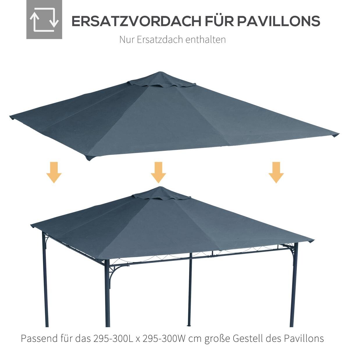 Outsunny Ersatzdach für Pavillon