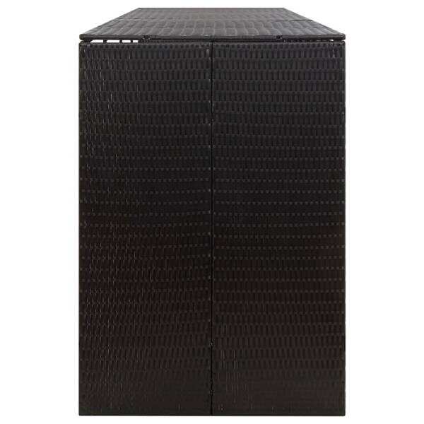 Mülltonnenbox schwarz B/H/L: ca. 80x117x274 cm
