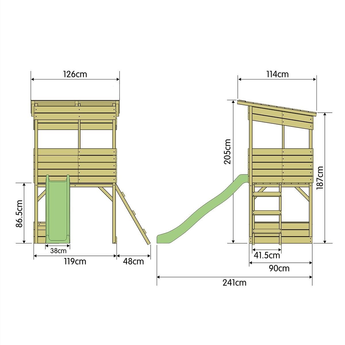 Westmann Spielhaus Wildnis natur B/H/L: ca. 126x205x114 cm