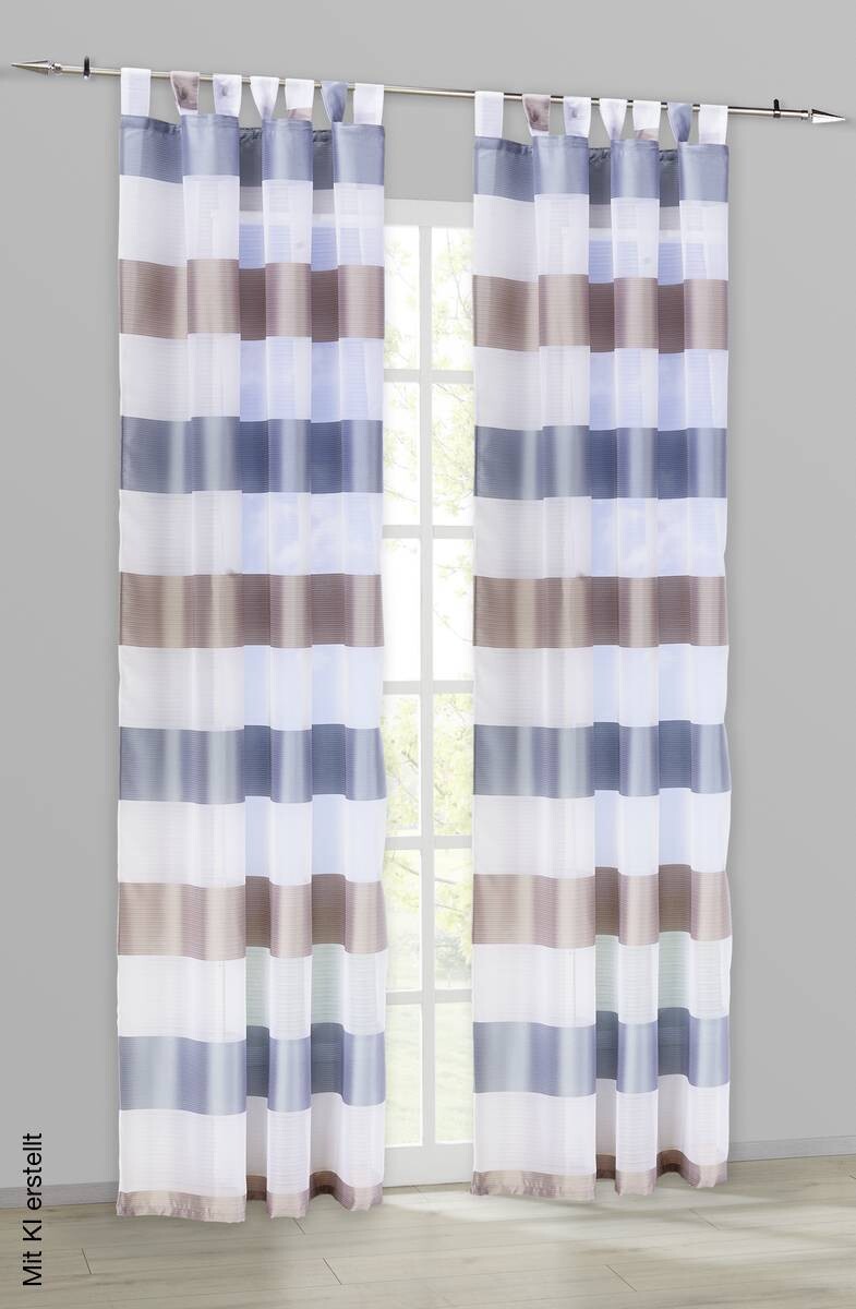 POCOline Kombivorhang Mia taupe türkis 100% Polyester B/L: ca. 140x245 cm