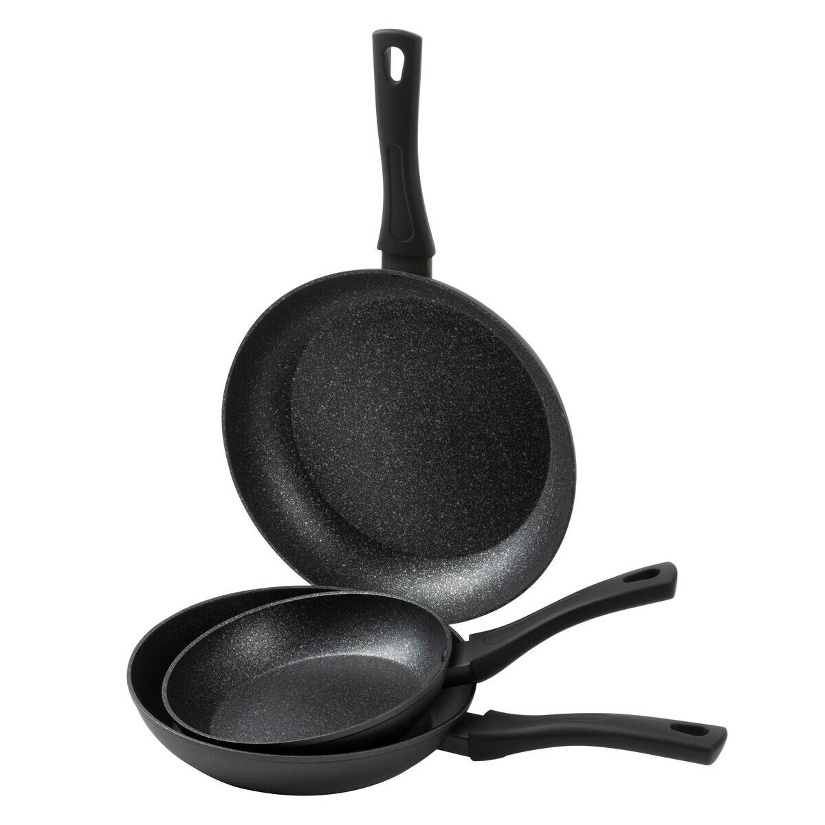 SAN IGNACIO Pfannenset WILLOW schwarz Aluminium 3 tlg.