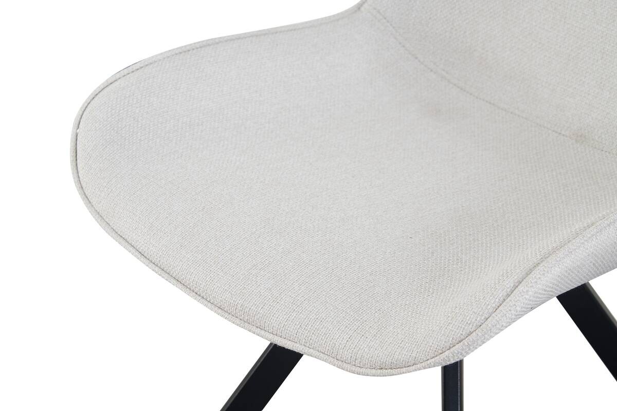 Drehstuhl EMILIA, 2er Set creme Webstoff B/H/T: ca. 52x85x61 cm