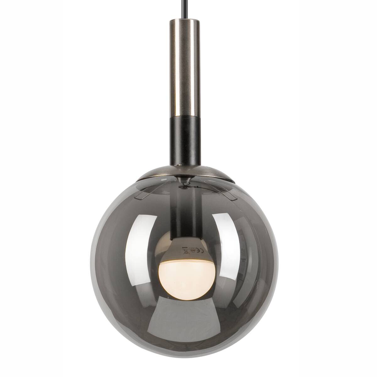 Lamkur Hängeleuchte Rollo Chrom Glas Stahl B/H/L: ca. 15x120x15 cm 1.0 Brennstellen