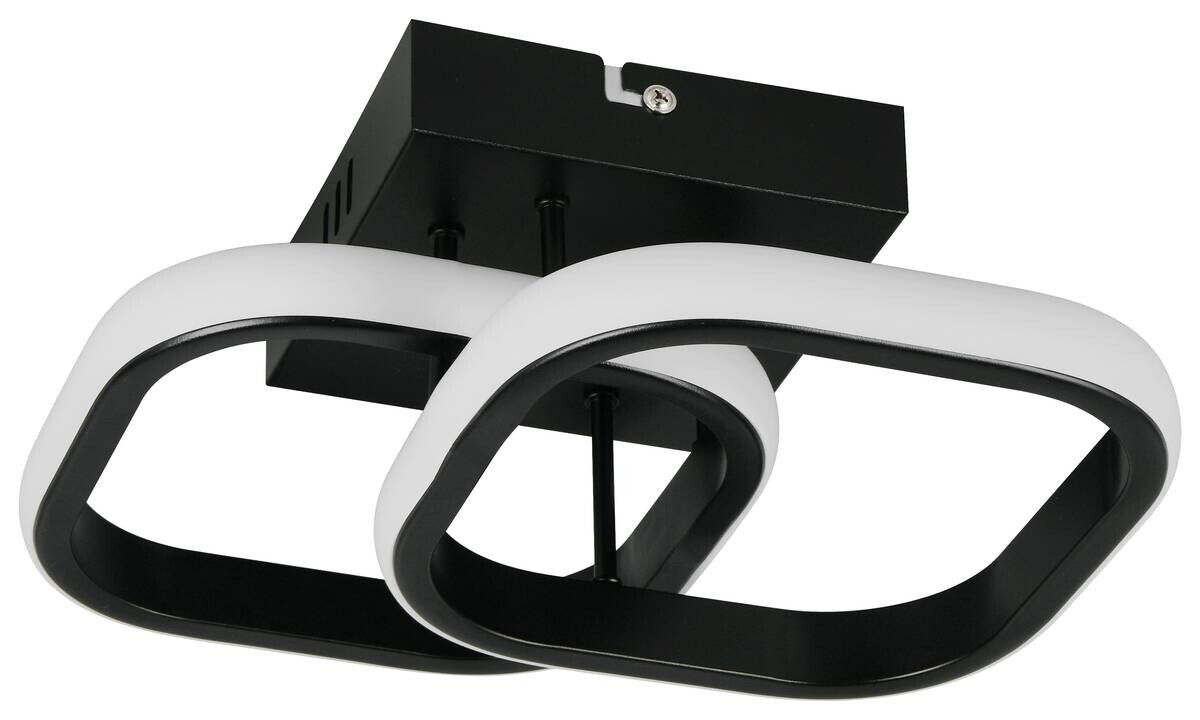 Reality LED-Deckenleuchte mattschwarz Metall B/H/D: ca. 24x10,5x24 cm