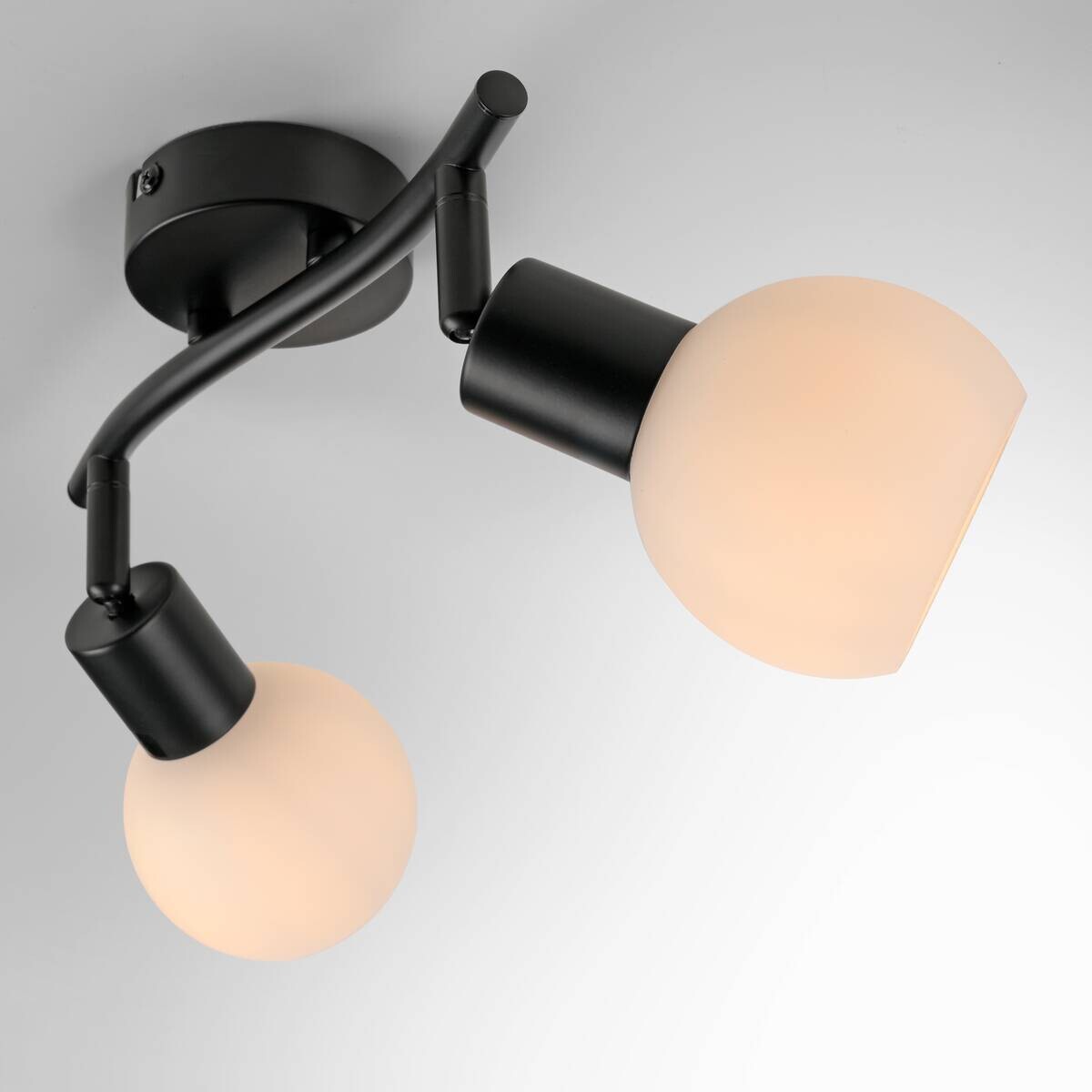 Just Light Spot 2flg. Loki schwarz B/H/L: ca. 25x20x43 cm E14 2 Brennstellen