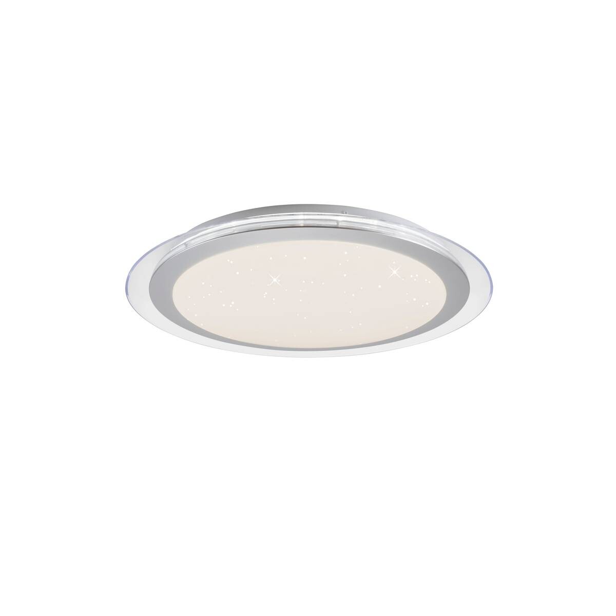 Just Light LED-Deckenleuchte Cyba klar silber Kunststoff Metall H/D: ca. 8x45 cm 2 Brennstellen