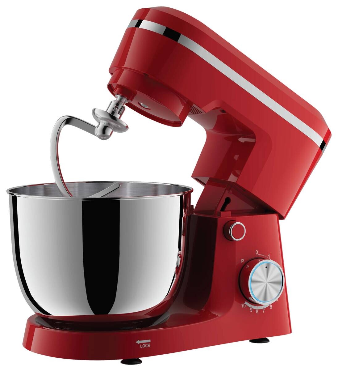 POCOline Knetmaschine Knetrax rot Metall Kunststoff B/H/L: ca. 22,55x31,45x36,1 cm ca. 4,5 l