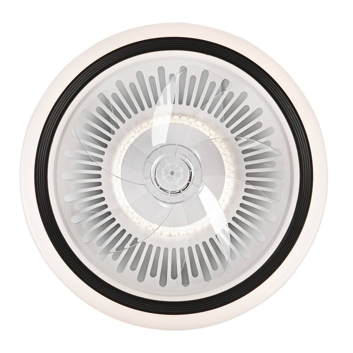 Lamkur LED-Deckenventilator FALCO 49908 schwarz weiß H/L: ca. 17x50 cm max. 40 W