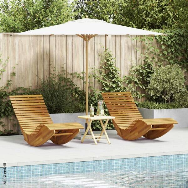 vidaXL Gartenliege braun Akazie B/H/L: ca. 60x86x149 cm