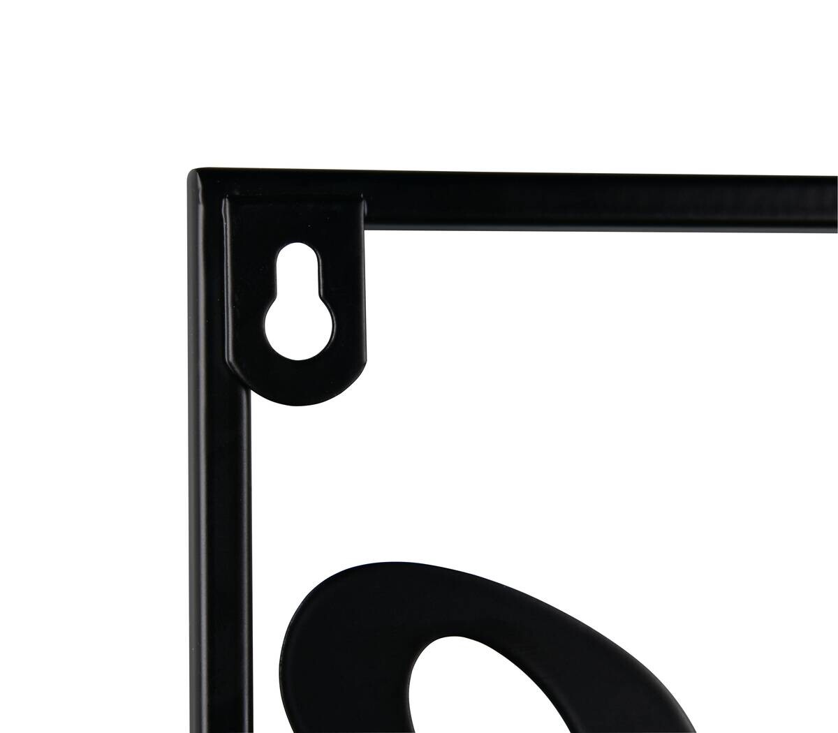 Wandgarderobe Ryselle schwarz Metall B/H/T: ca. 51x15x4 cm