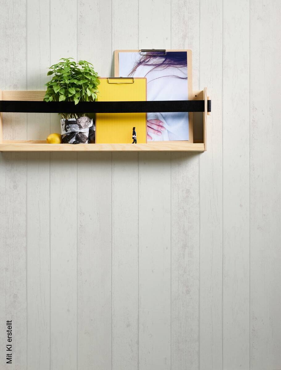 A.S.Creation Vliestapete Best of Woodn Stone 2nd Edition Holzoptik weiß B/L: ca. 53x1005 cm
