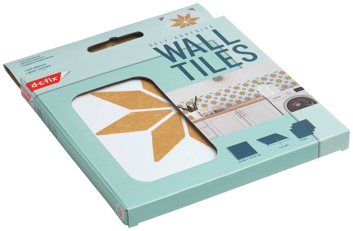 d-c-fix Wandfliese selbstklebend gold B/L: ca. 15,25x15,25 cm
