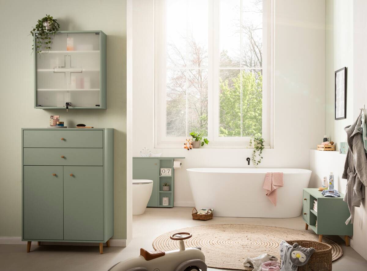 Medizinschrank Bjarne Pistazie B/H/T: ca. 64,2x71,4x19,6 cm