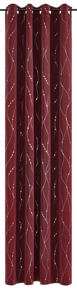 Verdunklungsvorhang Napoli bordeaux 100% Polyester B/L: ca. 135x245 cm
