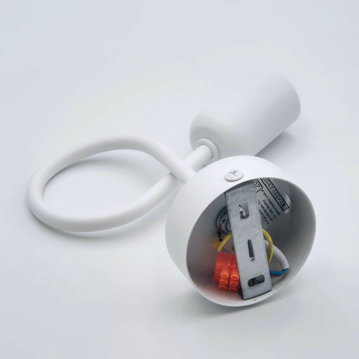 Lamkur Wandleuchte weiß Stahl B/H/L: ca. 8x18x16 cm E27 1 Brennstellen