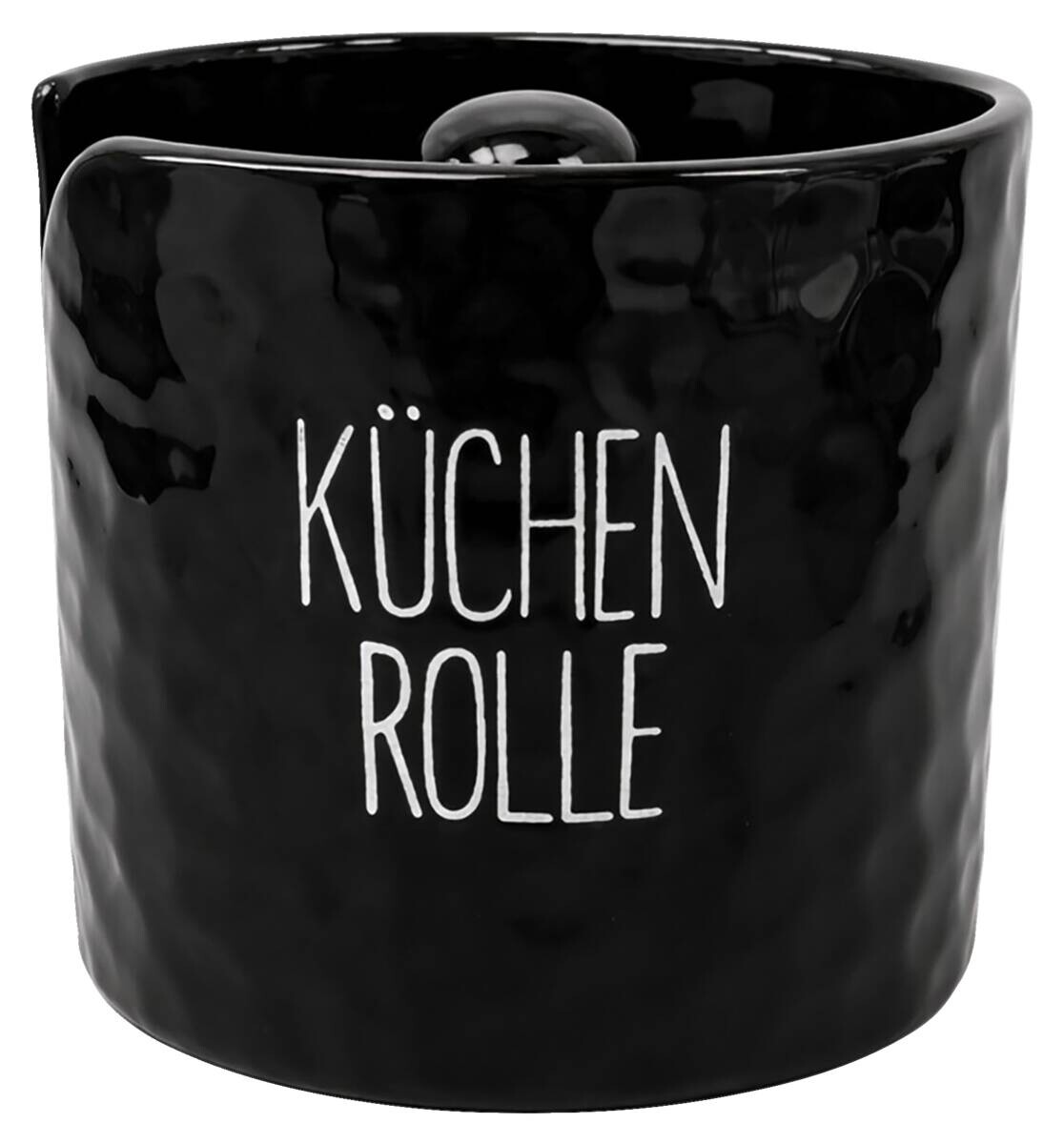 Küchenhelfer schwarz Porzellan B/H/L: ca. 14,5x12,5x14,5 cm