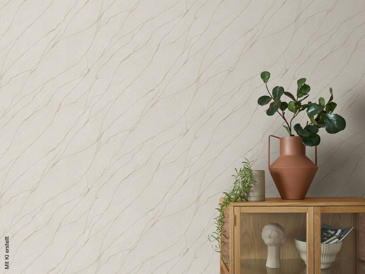 Erismann Vliestapete Marmoroptik hellbraun B/L: ca. 53x1005 cm