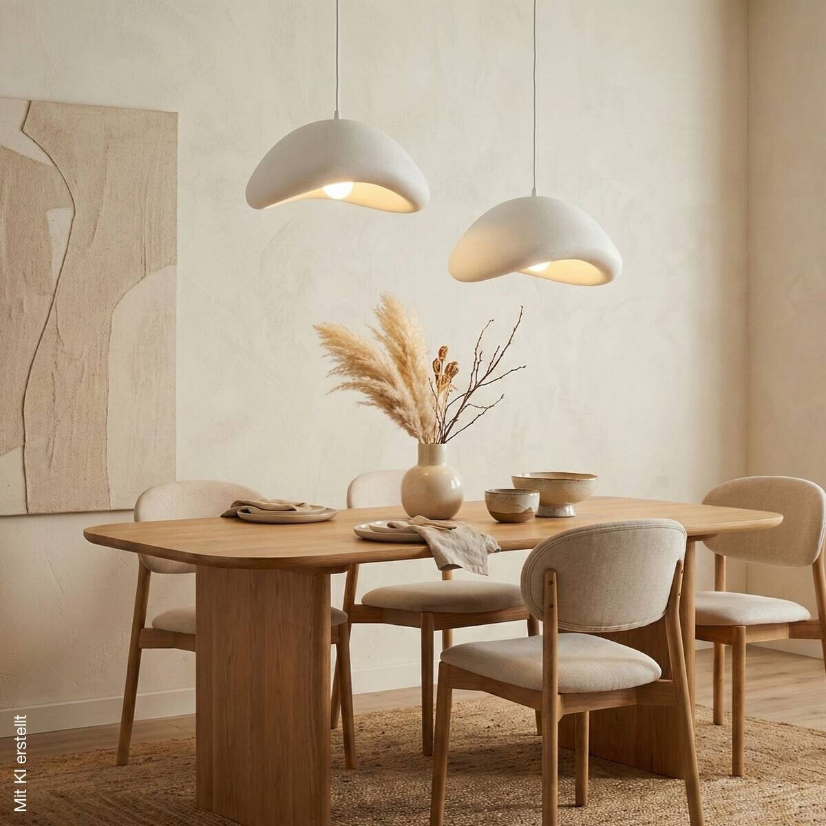 Opviq Pendelleuchte weiß B/H/T: ca. 74x106x74 cm E27 2 Brennstellen