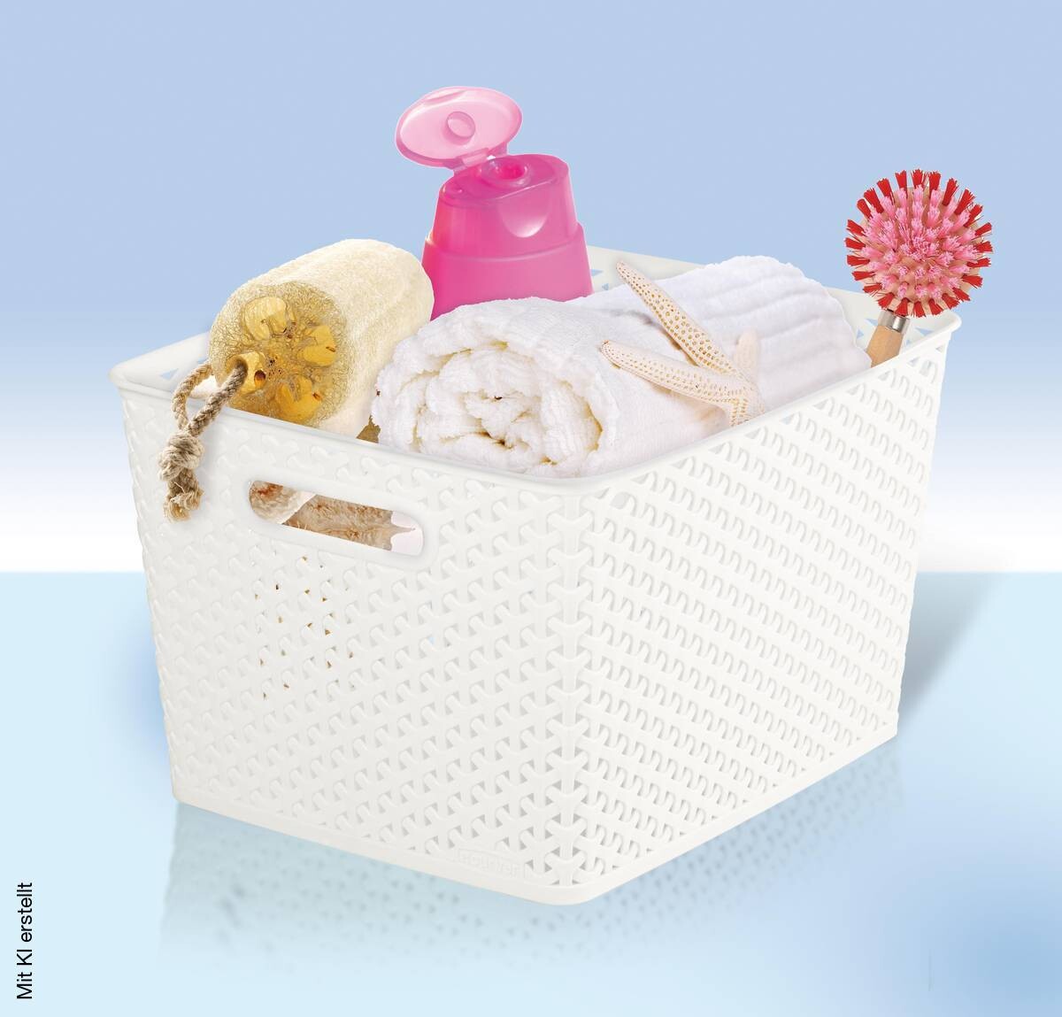 Curver Aufbewahrungskorb creme B/H/L: ca. 29,5x22x33,5 cm