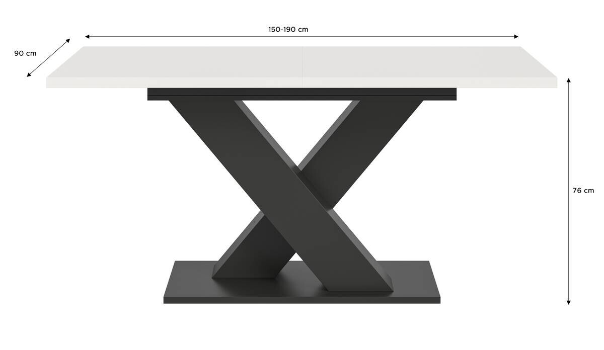 Esstisch Motion weiß B/H/T: ca. 150x76x80 cm