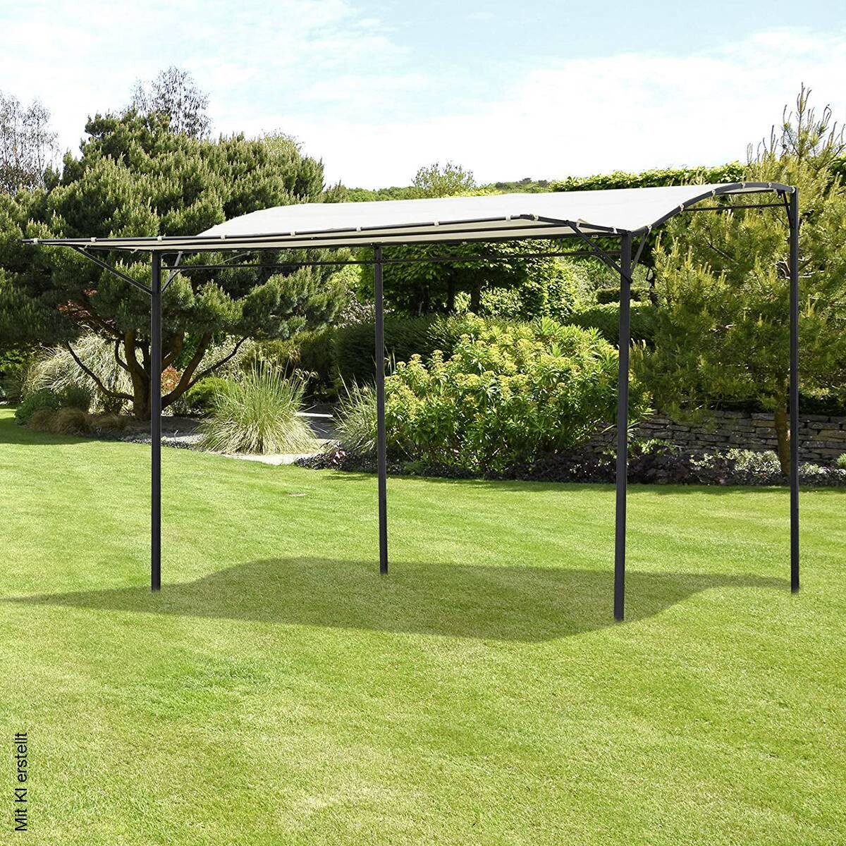 Outsunny Pavillon schwarz Stahl B/H/L: ca. 250x250x300 cm