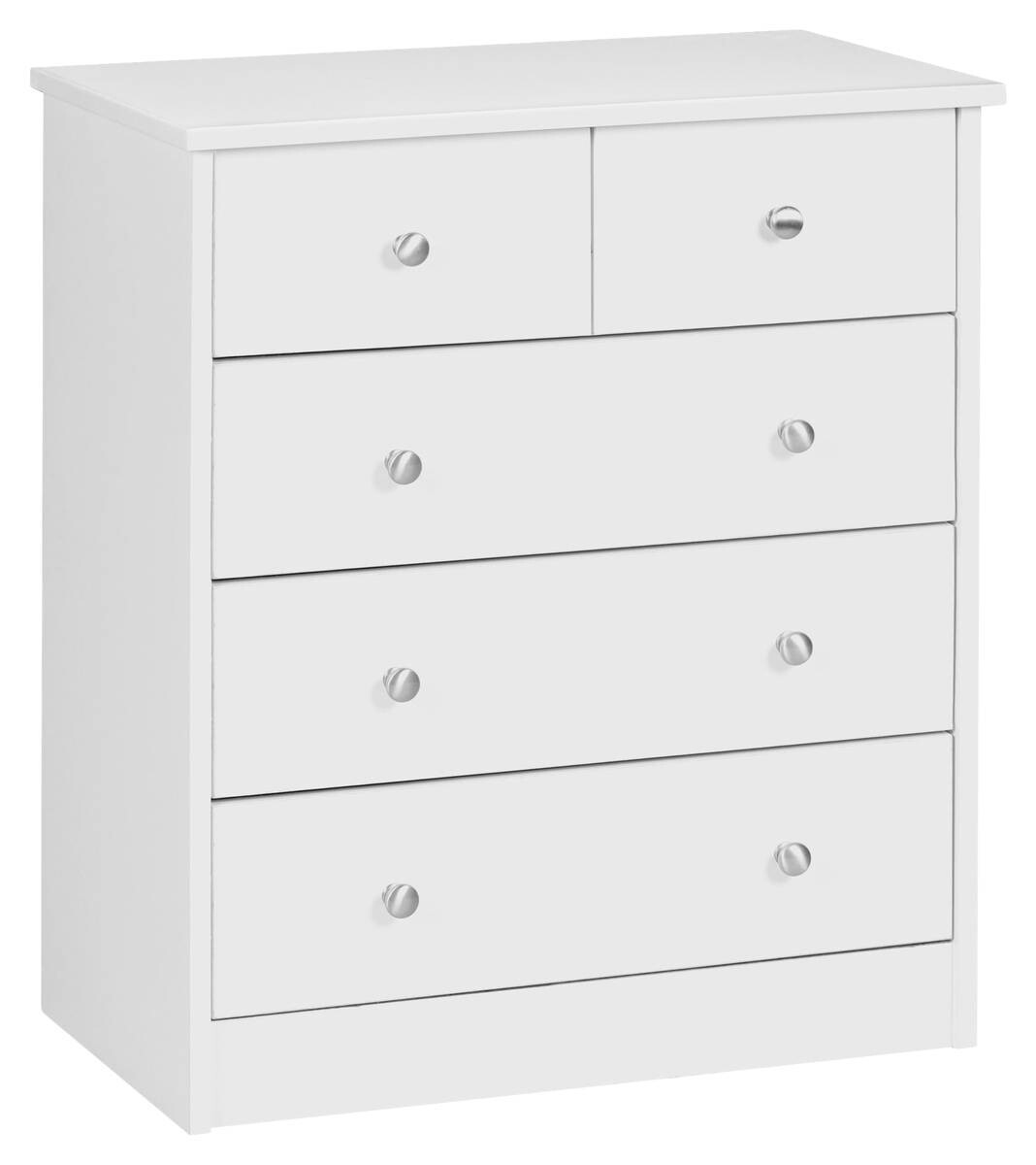 Kommode weiß Alu Optik B/H/T: ca. 60x70x35 cm