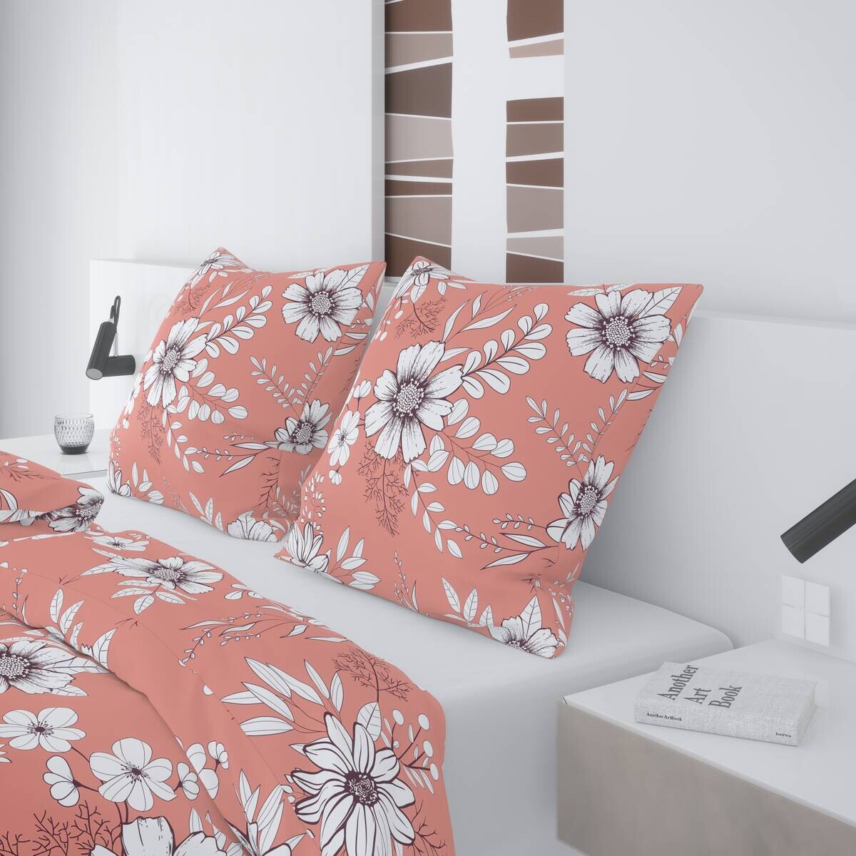 Microfaser Bettwäsche apricot Polyester B/L: ca. 135x200 cm