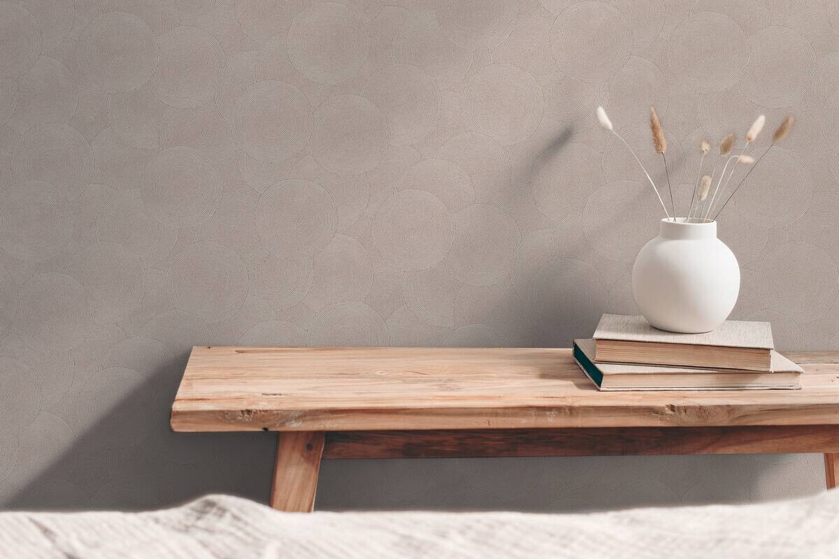 A.S.Creation Vliestapete beige grau B/H/D: ca. 53x1005x8,8 cm