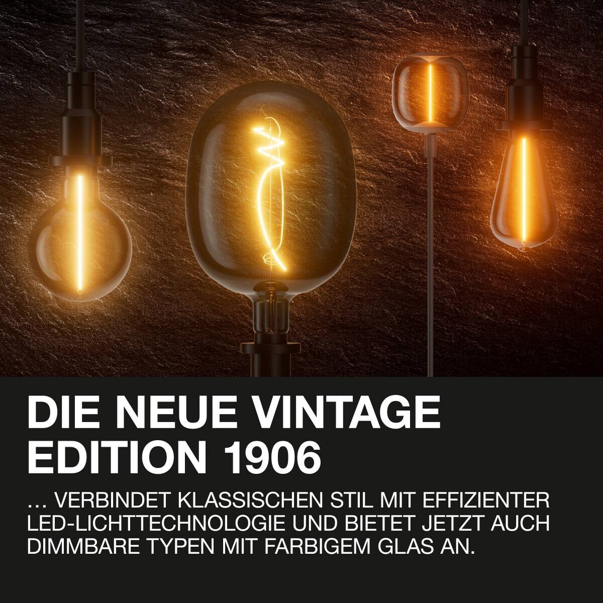OSRAM LED-Leuchtmittel Edison Filamentlampe Vintage 1906 AC32351 E27