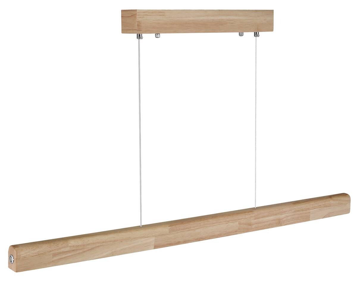 GLOBO LED-Pendelleuchte TERAO natur Holz B/H/T: ca. 6,5x140x1 cm 1 Brennstellen